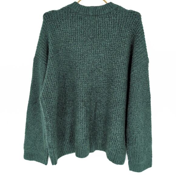 American Eagle Outfitters Green Ribbed Crew Neck Sweater Pullover - Size S - NWT - Picture 2 of 12
